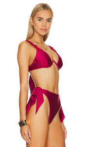 Andrea Iyamah Rai Two Piece Bikini Top in Red