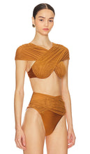 Andrea Iyamah Ubu Bikini Top in Tan