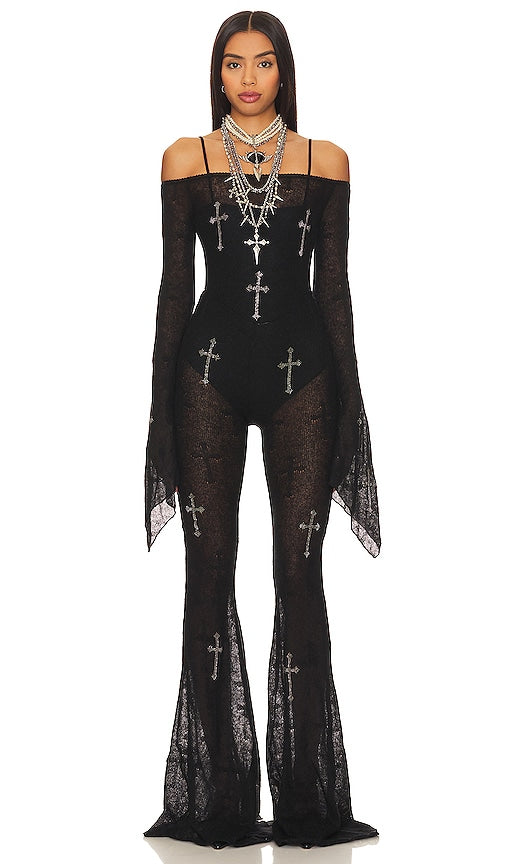 Aniye Records Regan Jumpsuit in Black - Aniye Records - Combinaison Regan en noir - Aniye Records Regan 黑色连身裤 - Aniye Records Regan Jumpsuit in Schwarz - Aniye Records Regan 점프수트 블랙 색상 - Tuta Regan di Aniye Records in nero