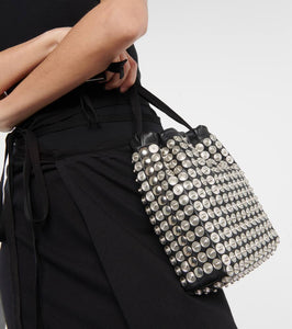 Ann Demeulemeester Edia Mini embellished leather bucket bag