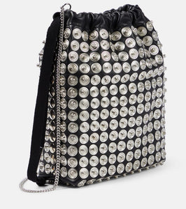 Ann Demeulemeester Edia Mini embellished leather bucket bag