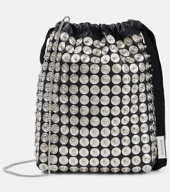 Ann Demeulemeester Edia Mini embellished leather bucket bag