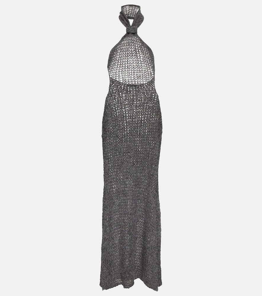 Ann Demeulemeester Halterneck alpaca-blend maxi dress. Ann Demeulemeester 挂脖羊驼毛混纺超长连衣裙