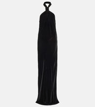 Ann Demeulemeester Halterneck velvet maxi dress