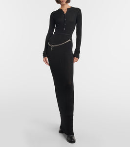 Ann Demeulemeester Ribbed-knit wool maxi dress