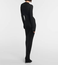 Ann Demeulemeester Ribbed-knit wool maxi dress