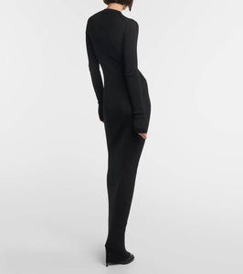 Ann Demeulemeester Ribbed-knit wool maxi dress