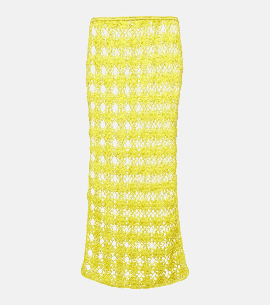 Anna Kosturova Bella crochet cotton maxi skirt - Anna Kosturova Bella 钩编棉质超长半身裙