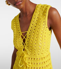Anna Kosturova Bianca cotton crochet minidress