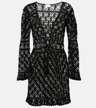 Anna Kosturova Bianca crochet cotton minidress. Anna Kosturova Bianca 钩针棉质迷你连衣裙