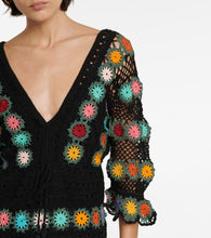 Anna Kosturova Bouquet crochet cotton minidress