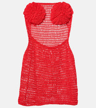 Anna Kosturova Camellia cotton crochet bustier dress. Anna Kosturova 山茶花棉质钩针胸衣连衣裙