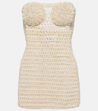Anna Kosturova Camellia cotton crochet bustier dress. Anna Kosturova 山茶花棉质钩针胸衣连衣裙