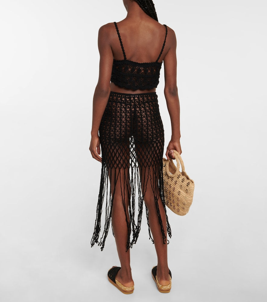 Anna Kosturova Crochet cotton skirt