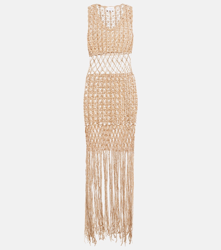 Anna Kosturova Fringe-trimmed crochet midi dress. Anna Kosturova 流苏边钩针中长连衣裙
