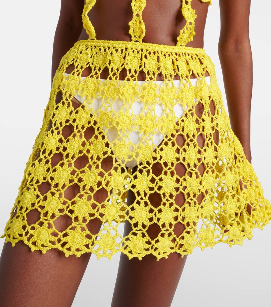 Anna Kosturova Ibiza crochet cotton minidress