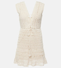 Anna Kosturova Jennifer crochet cotton minidress. Anna Kosturova Jennifer 钩编棉质迷你连衣裙