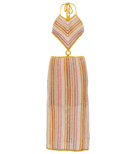 Anna Kosturova Ring halterneck crochet dress. Anna Kosturova 戒指挂脖钩编连衣裙