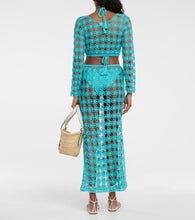 Anna Kosturova Rosette crochet cotton maxi skirt