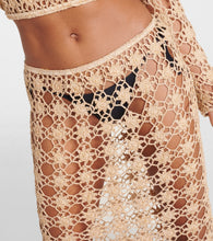 Anna Kosturova Rosette crochet cotton maxi skirt