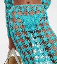 Anna Kosturova Rosette crochet cotton maxi skirt