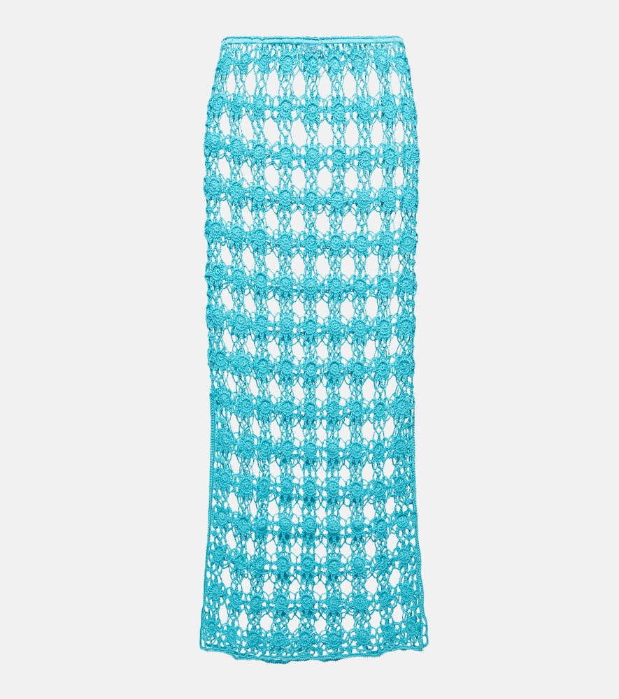 Anna Kosturova Rosette crochet cotton maxi skirt - Anna Kosturova Rosette 钩编棉质超长半身裙