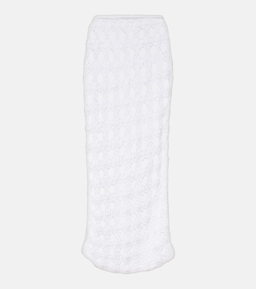 Anna Kosturova Rosette crochet cotton midi skirt - Anna Kosturova Rosette 钩针棉质中长裙