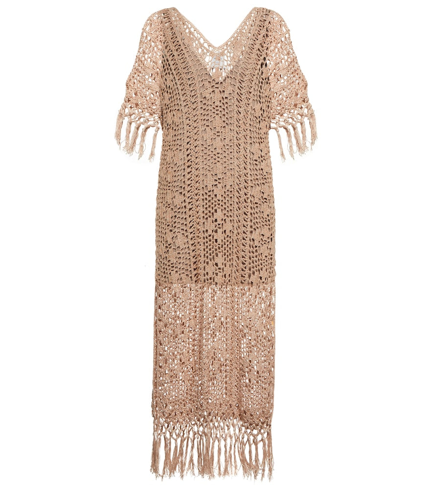 Anna Kosturova Savannah crochet maxi dress. Anna Kosturova Savannah 钩编超长连衣裙
