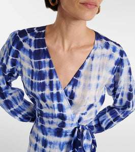 Anna Kosturova Silk twill wrap dress