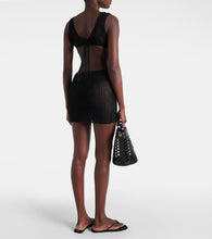Anna Kosturova Sunset striped cotton crochet minidress