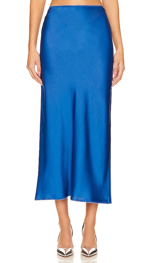 Anna October Rowena Midi Skirt in Blue - Anna October Rowena Jupe mi-longue en bleu - Anna October Rowena 蓝色中长半身裙 - Anna October Rowena Midirock in Blau - Anna October Rowena 미디 스커트 - Gonna longuette Anna October Rowena in blu