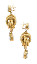 Anton Heunis Crystal Knot Earrings in Metallic Gold