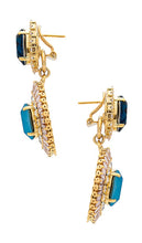 Anton Heunis Denim Blue Oval Disc Chandeliers in Blue