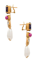 Anton Heunis Multi Color Pearl Chandelier Earrings in Ivory