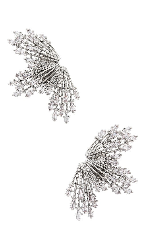Anton Heunis Sunburst Earrings in Metallic Silver