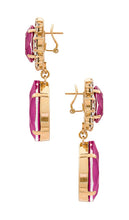 Anton Heunis Teardrop Earrings in Fuchsia