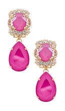 Anton Heunis Teardrop Earrings in Fuchsia