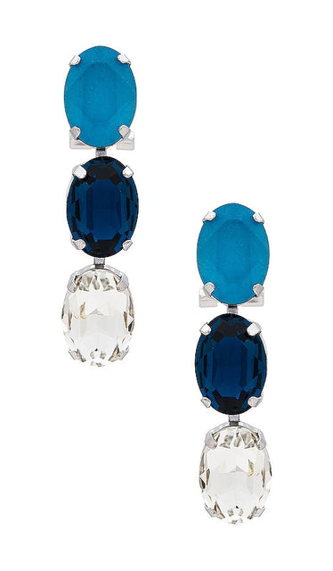 Anton Heunis Triple Oval Cluster in Blue