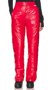 Apparis Jo Vinyl Pants in Red - Pantalon en vinyle Apparis Jo en rouge - Apparis Jo 红色长裤 - Apparis Jo Lackhose in Rot - Apparis Jo 비닐 팬츠레드 색상 - Pantaloni Apparis Jo in vinile in rosso