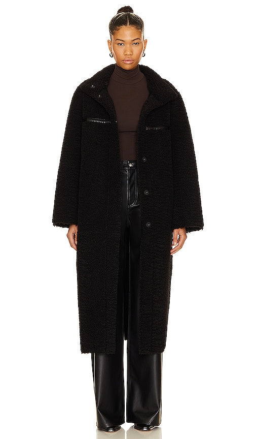 Apparis Tilly Reversible Coat in Black