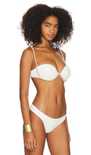 Aquamanile Lotus Flower Bikini Top in White