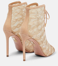 Aquazzura After Dark mesh and lace ankle boots