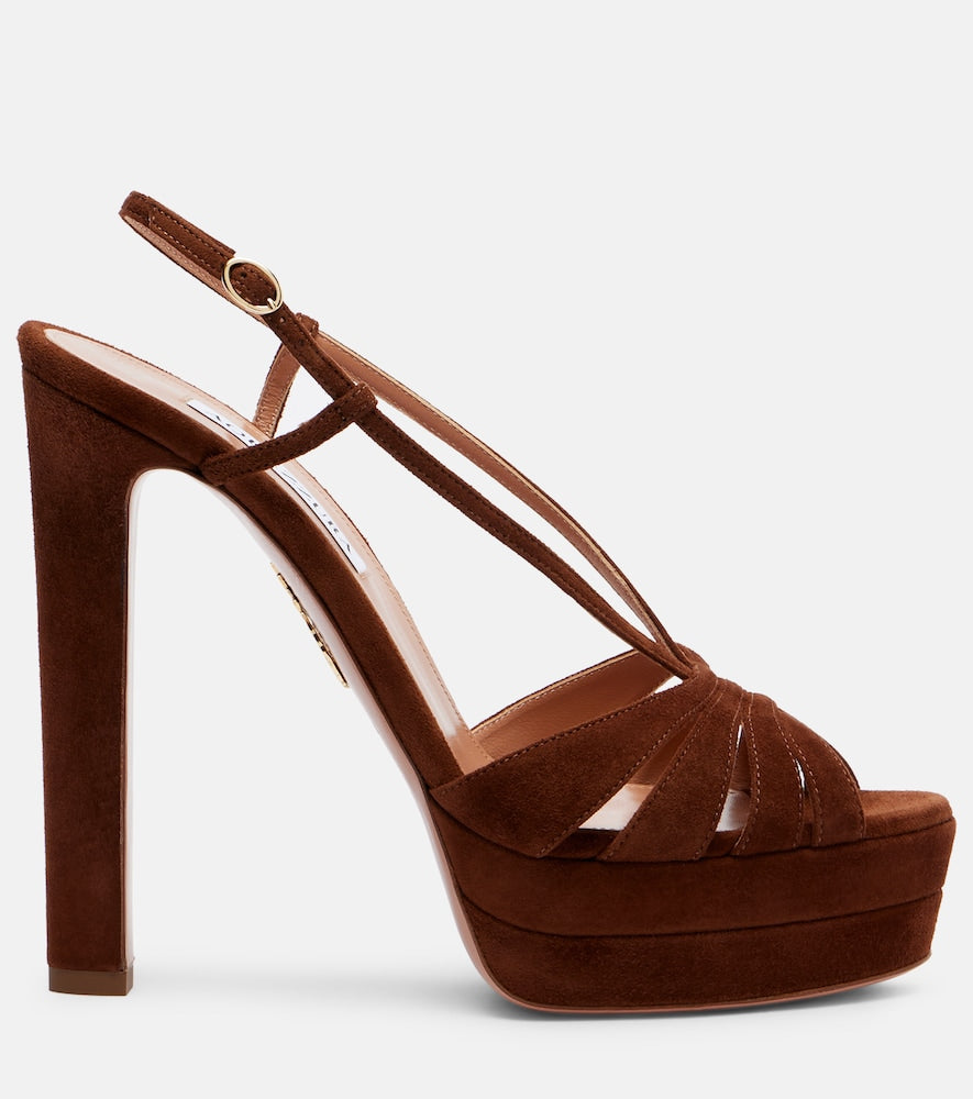 Aquazzura Aimee130 suede platform sandals