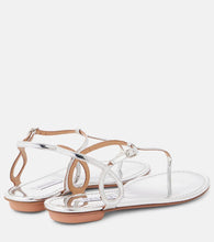 Aquazzura Almost Bare metallic thong sandals