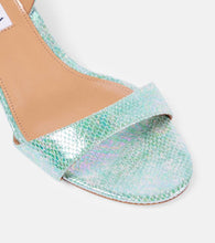 Aquazzura Alu 50 snake-effect leather sandals
