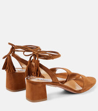 Aquazzura Alu 50 suede sandals