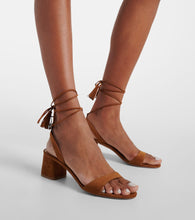 Aquazzura Alu 50 suede sandals