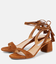 Aquazzura Alu 50 suede sandals