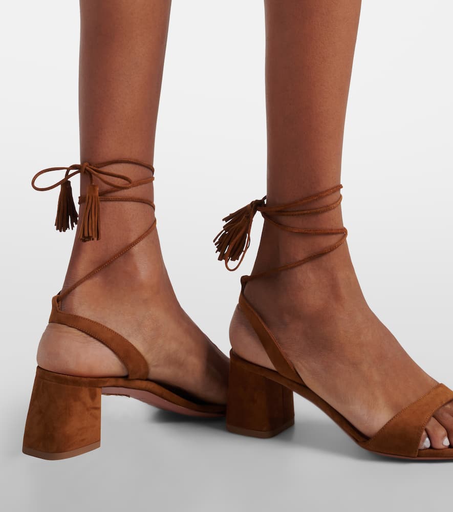 Aquazzura Alu 50 suede sandals