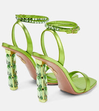 Aquazzura Aura 105 embellished leather sandals